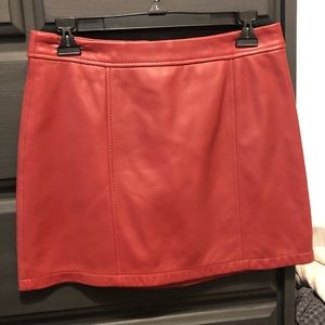 Gianni Bini Red leather skirt